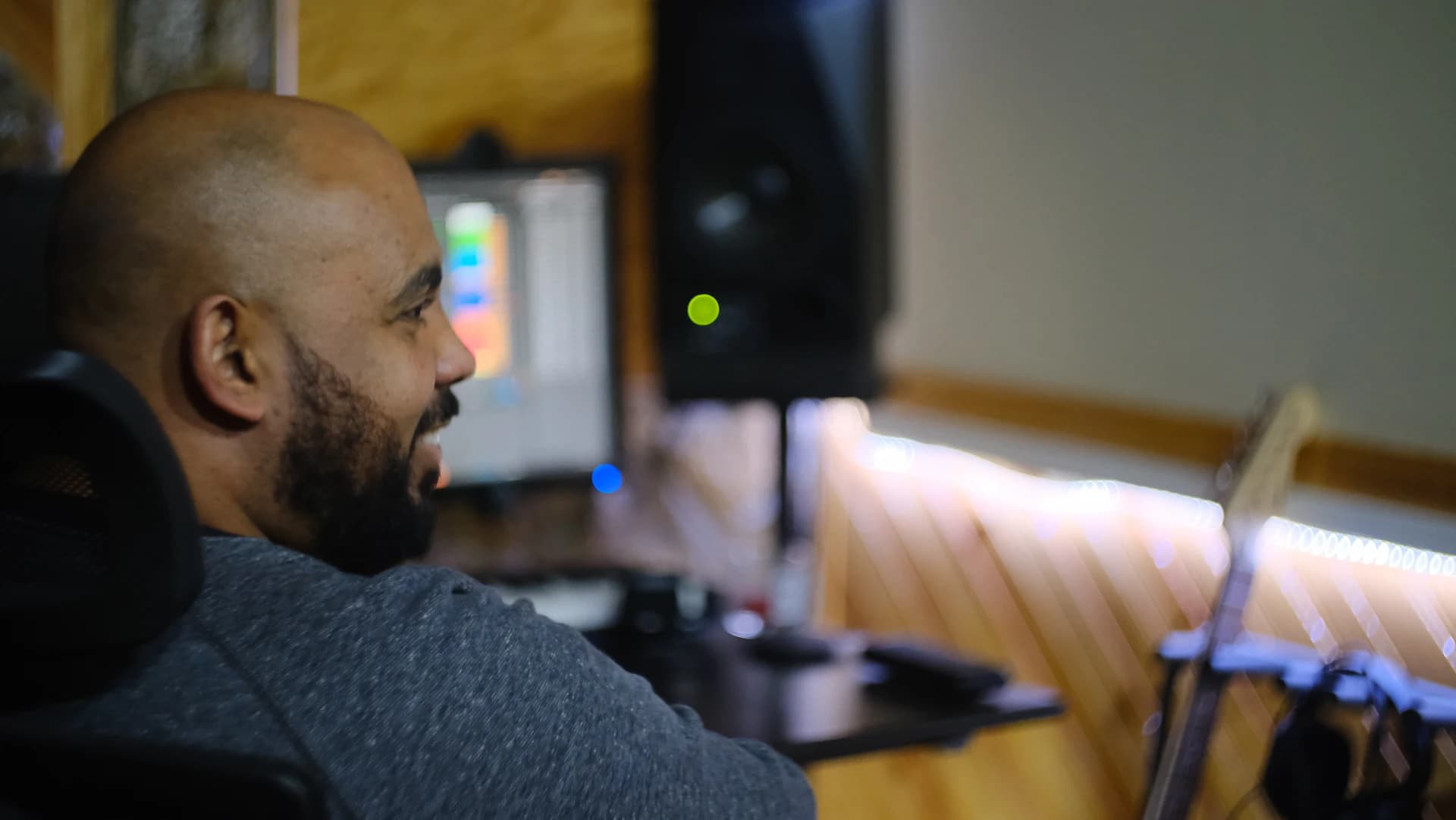 el conductor during a studio working session at Mo'Kubiko.